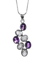 Jog Waterfall Pendant (Rose Quartz / Amethyst)