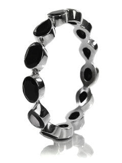 Peacock Gemstone Bangle (Black Onyx)