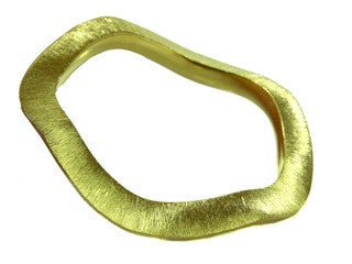 Gold Plated Grotto Wave Bangle