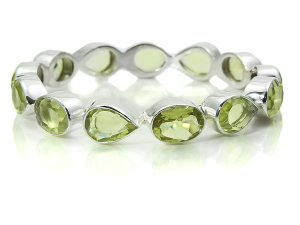 Peacock Gemstone Bangle (Lemon Topaz)