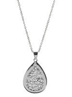 Egyptian Teardrop Filigree Pendant with Linked Chain