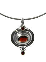 Small Modern Mogul Pendant (Garnet)
