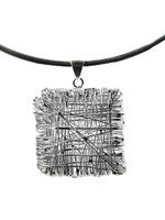 Egyptian Zamalek Wire Criss Cross Square Pendant