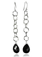Seven Linked Quartz Drop (Black Onyx)
