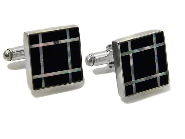 Black Onyx & Mother of Pearl Cufflinks