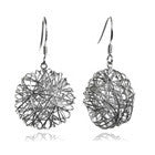 Egyptian Zamalek Silver Wire Criss Cross Circle Earrings