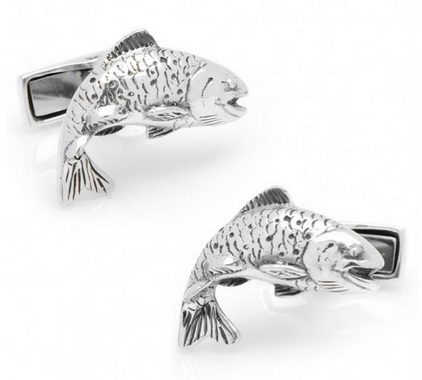 Sterling Salmon Cufflinks