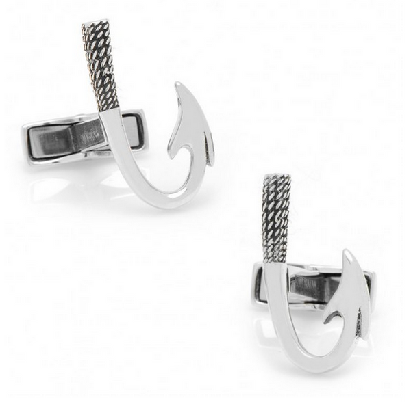 Sterling Fish Hook Cufflinks