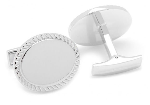 Rope Border Oval Cufflinks