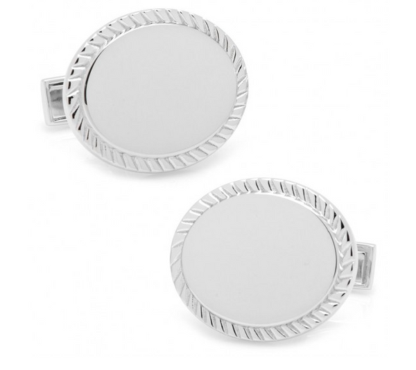 Rope Border Oval Cufflinks