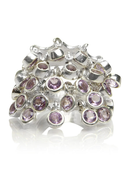 25 Stone Dangle Ring - Amethyst