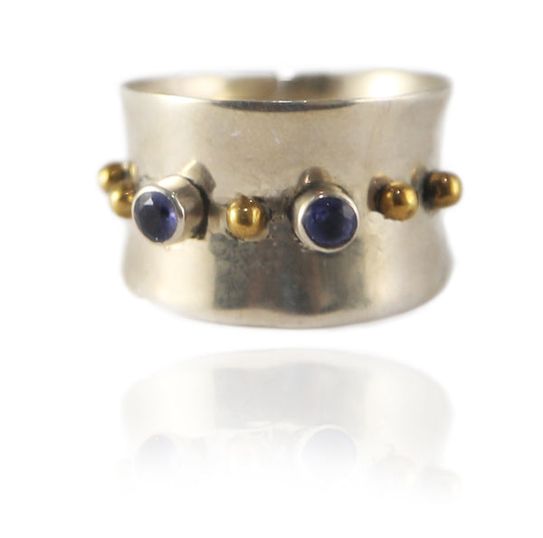 Tel Aviv Center Lined Stone Band-IOLITE