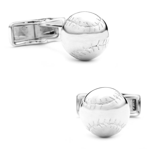 Sterling Baseball Cufflinks