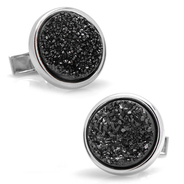 Black Druzy Cufflinks