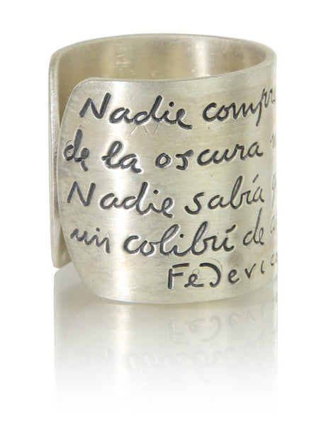 Spanish Lorca Poem Ring