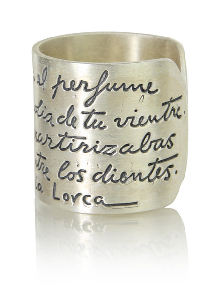 Spanish Lorca Poem Ring