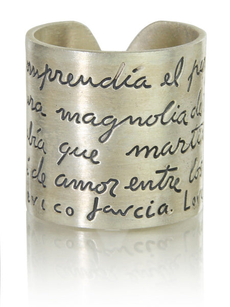 Spanish Lorca Poem Ring