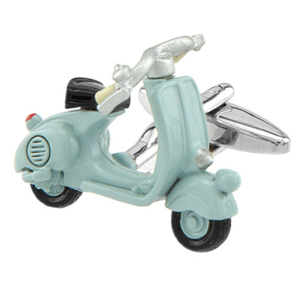 Blue Vespa Scooter Cufflinks