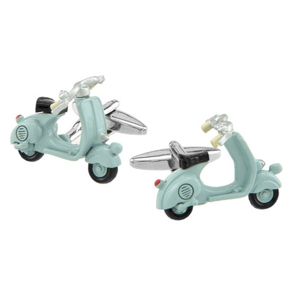 Blue Vespa Scooter Cufflinks