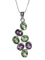 Jog Waterfall Pendant (Amethyst and Green Amethyst)