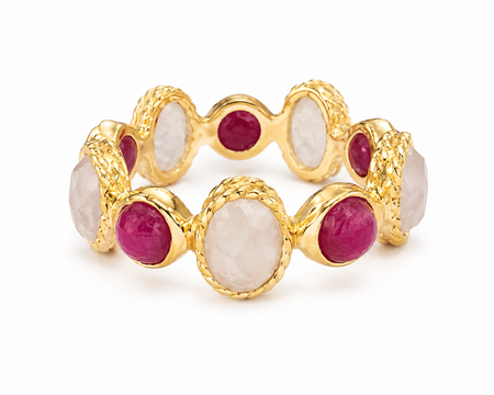 Gold Plated Brazilian Raindrop Pendant Garnet