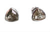 Capri Encased  Triangolo Studs Smokey Quartz