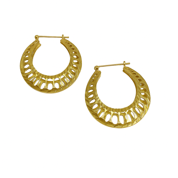 10k Gold Mexican Hoops