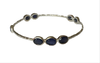 Morse Code Blue Chalcedony Bangle – German Collection