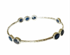 Morse Code Blue Chalcedony Bangle – German Collection