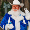 SMU Cowboy Santa Blown Glass Christmas Ornament | Texan Christmas 2026 Edition