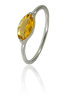 Amazon Stacking Leaf Ring Citrine