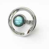 Art Deco Pop Ring Labradorite