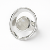 Art Deco Pop Ring White Moonstone