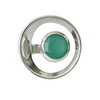 Art Deco Pop Ring Aqua Chalcedony