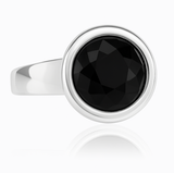 Barcelona Gaudi Circle Classic Stone Ring Black Onyx