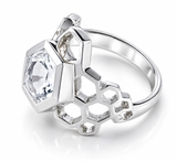 Gaudi Beehive Stone Dome Ring Crystal