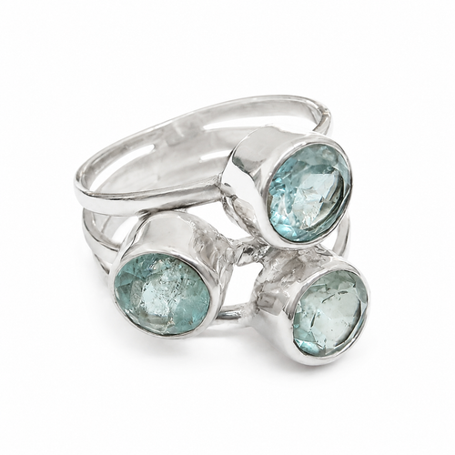 Berlin Bubble Ring Aquamarine