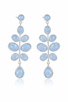 Budding Branch Earrings Blue Chalcedony