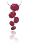 Brazilian Raindrop Pendant Rough Cut Ruby