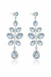 Budding Branch Earrings Blue Topaz