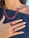 Iceland Glacial Horizon Necklace - Rough Cut Ruby
