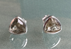 Capri Encased  Triangolo Studs Smokey Quartz