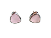 Capri Encased  Triangolo Studs Rose Quartz