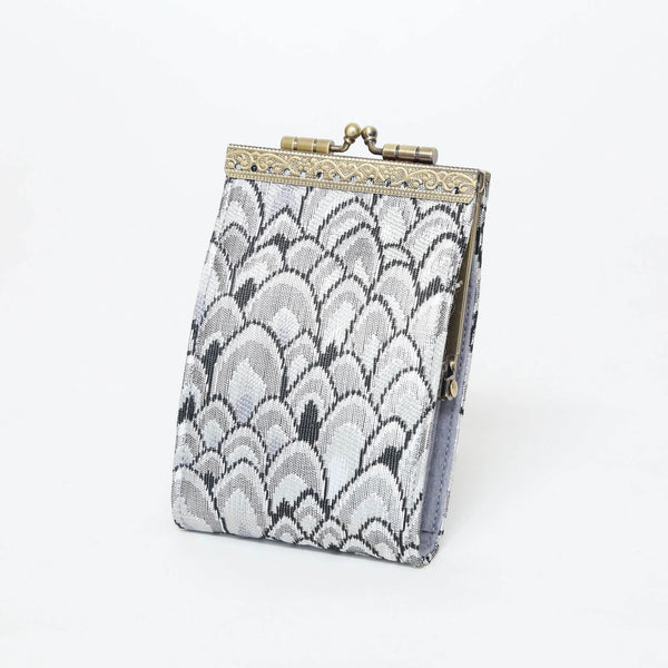 Feather Brocade, Card Holders with RFID Protection | Silver & Black