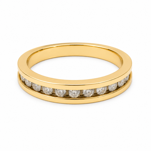 10k Gold Stackable Diamond Band Size 7.5