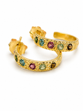 Italian Confetti Hoops – Mixed Tourmaline