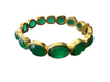 Single Lined Peacock Green Onyx Pin Bangle