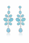 Budding Branch Earrings Blue Chalcedony
