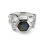 Gaudi Beehive Stone Dome Ring Labradorite