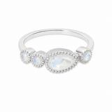 Rani Pear Stackable Band - White Moonstone